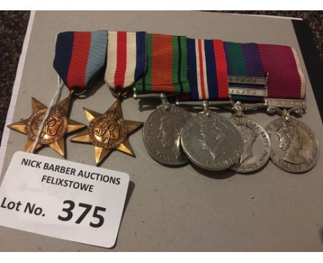 Militaria : Medals - 39-45 &amp; France &amp; Germany stars, Defence &amp; War medals, GSM Geo.VI Malaya &amp; Cyprus bars, A