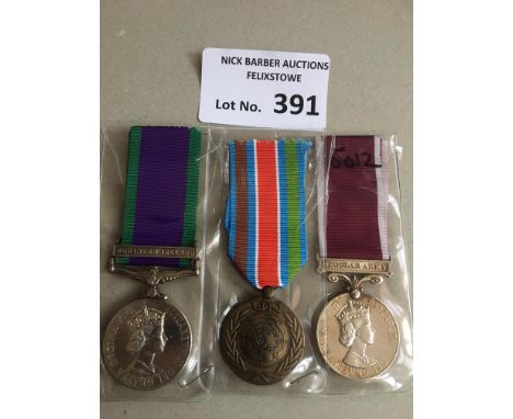 Militaria : Medals - CSM Northern Ireland 24558571 Pte N Lane PWO, UN Medal, Regular Army LS &amp; GC EIIR 24558571 Cpl N Lan