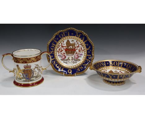 A Spode limited edition Silver Jubilee Loving Mug, No. 445 of 500, boxed with certificate, together with a group of The Royal