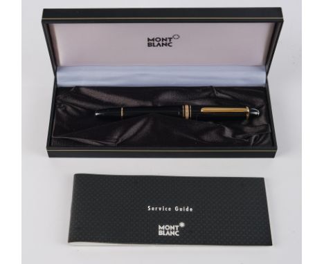 Rollerball, "Meisterstück", Montblanc, Modell 162, nummeriert PV1265097, schwarz/vergoldet, 14.5 cm hoch, mit Etui und Servic