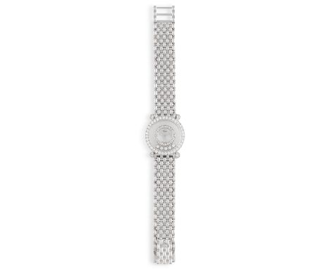 A LADY'S 18K GOLD AND DIAMOND-SET 'HAPPY DIAMONDS ICONS' WATCH, BY CHOPARD 4-jewel quartz movement, the round-shaped mother-o
