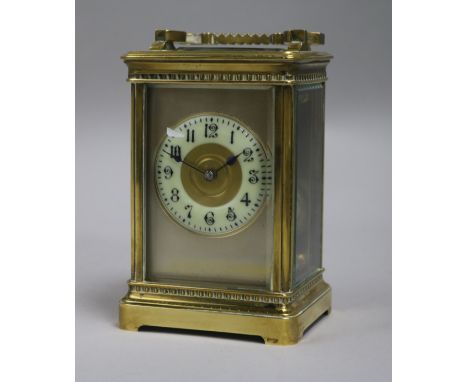 A French brass carriage clock