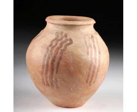 Ancient Egypt, Predynastic Period, late Naqada II to early Naqada III, ca. 3200 BCE. A lovely and large hand-built pottery ve