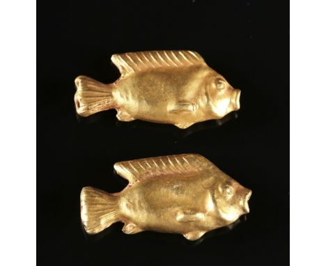 Egypt, Middle Kingdom, 12th to 14th Dynasty, ca. 2055 to 1650 BCE. A lovely pair of finely cast, high quality gold (94% gold,