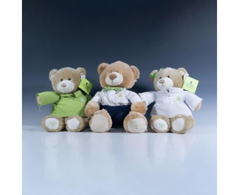 This neat group of bears are dressed in white, blue and green preppy casual clothes. Two of them issued by Gund for the St Ju