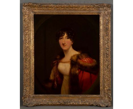 William Owen (1769-1825) attrib. Portrait von „Ann Pecklingten wife of Colonel George Richard Marton“. Öl/Lw., gerahmt, 76,5 
