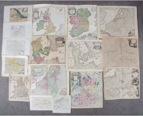 Graphiker des 17./18. Jhs. Karten/Ansichten von Britannia, Böhmen, Marburg, Bayern, Norwegen, Burgund, Germania, Skandinavien