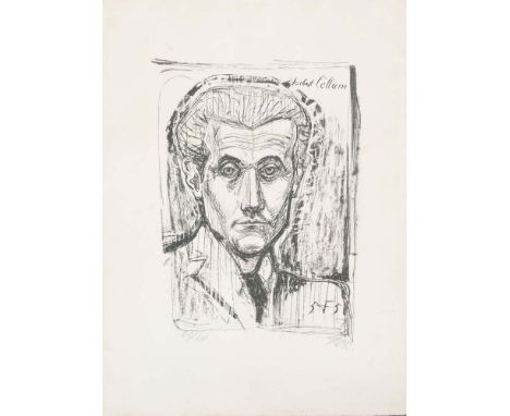 Otto Dix (1891-1969). Portrait Herbert Collum. Lithographie. re./u./sign., li./u. Nr. 20/20, H=41 cm, B=31 cm.