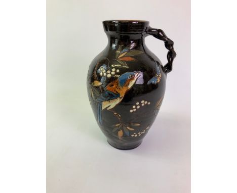 CH Brannam Barnstaple Art Pottery Vase Signed WB for William Baron - 36cm High 