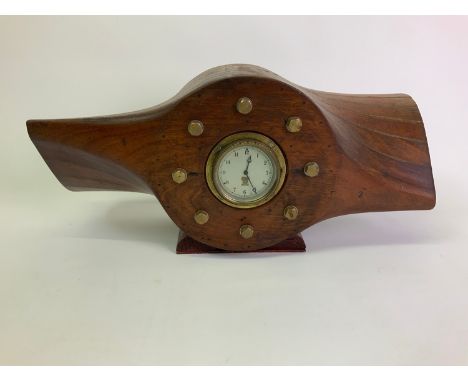 Cut Off Propeller with Mounted Smiths Clock - "Prop as Fitted to Airspeed Oxford in 1930s Fitted to Armstrong Sidley Cheetah 