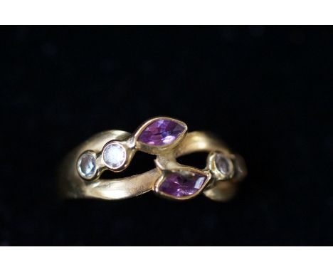 18ct Gold Amethyst ring 