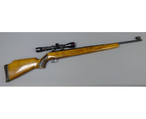 'Original' Model 50 .22cal lever action top load air rifle, with Simmonds 3-9x40 scope No.110296 L114cm, in hard carry case: 