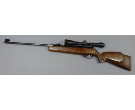 Weihrauch Theoben .177cal Gas Ram HW90 air rifle, with Simmons 4-12x40 scope No.1647966, L116cm in hard carry case:  as a pos