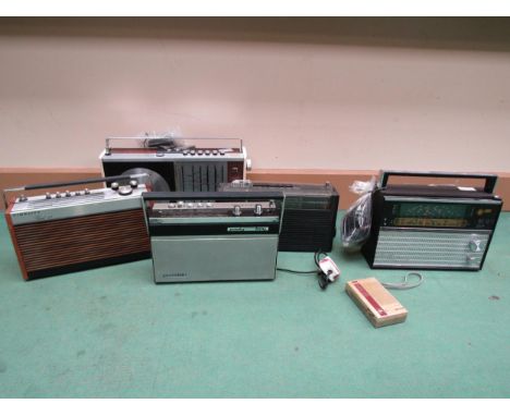 Six 1970's portable transistor radios to include Grundig Signal 500E, Fidelity RAD15, Vega VEF 206, Murphy B845 Overlander, G
