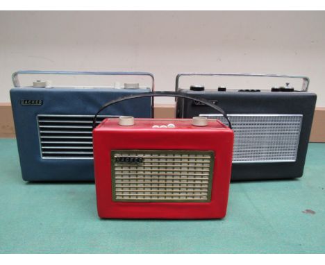 Three 1960's Hacker portable transistor radios to include Herald RP37A, Mini-Herald RP17A and Herald RP18 