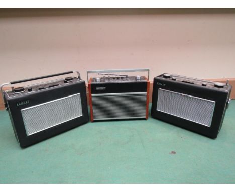 Three 1960's/1970's Hacker portable radios to include Sovereign RP18, RP38A and Sovereign II RP25 