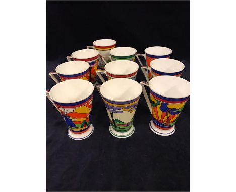 Ten 'Heat Wave' by Wren mugs and cups Art Deco Style