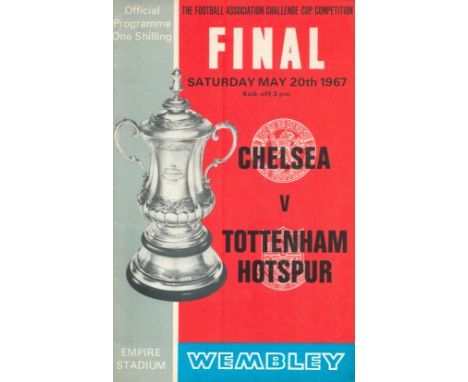 Chelsea v Tottenham Hotspur FA CUP Final May 20th, 1967, Empire Stadium Wembley vintage programme. Good condition. All autogr