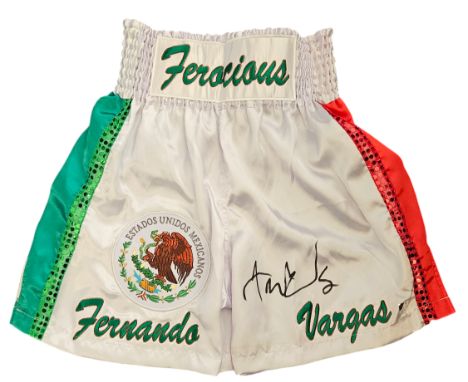 Fernando Vargas signed personalised boxing shorts. Fernando Javier Vargas (born December 7, 1977) is an American former profe