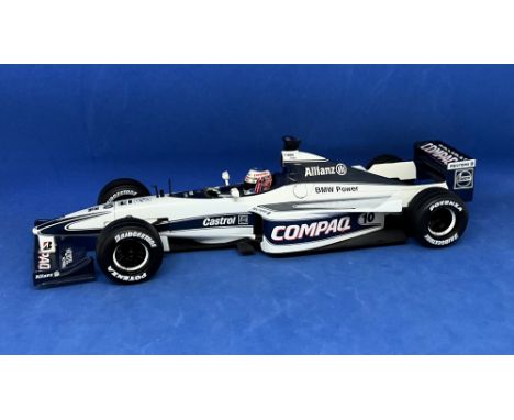 Williams FW22 1:18 scale model car. NO PACKAGING. Good condition. All autographs come with a Certificate of Authenticity. We 