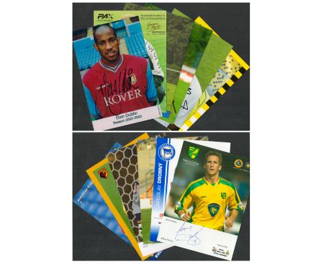 Football collection 12,signed colour promo photos from around European leagues includes Aleksandar Dragovic, Cristiano Rodriq