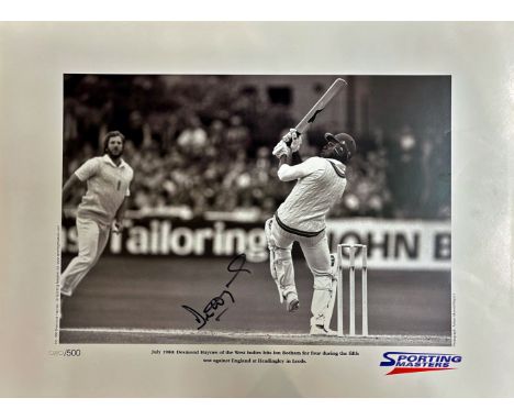 Desmond Haynes signed limited edition print with signing photo The West Indies team of the 1980's were undefeated in every te