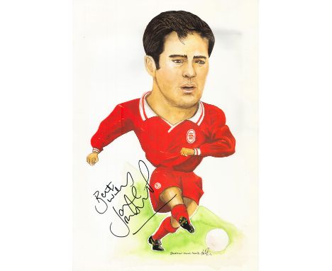 Football Jamie Redknapp signed 16x12 inch mini poster caricature by the artist Mickey Finn. Good condition. All autographs co