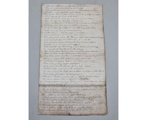 STURGEON (Samuel):&nbsp;'The Galloway Herds': 3pp, manuscript lampoon on the clergy in the presbytery of Kirkcudbright, dated