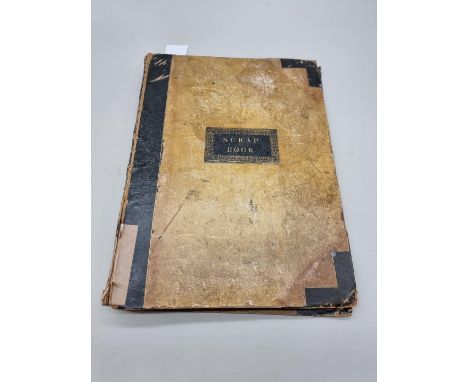 GEORGIAN SCRAPBOOK:&nbsp;approx 78pp, containing hundreds of coloured and un-coloured prints and scraps, some manuscript cart