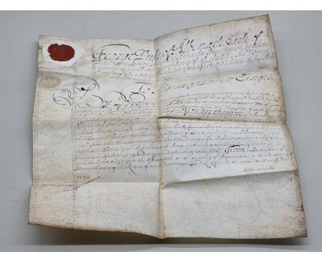 CHARLES II MILITARY COMMISSION:&nbsp;commission of one Ingoldby Daniell as Ensign in the Duke of Albemarle's Regiment of Guar