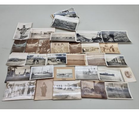 BRITISH ARMY IN BAGHDAD:&nbsp;group of approx 45 photographs, British Army life in Baghdad/Middle East circa 1920s, postcard-