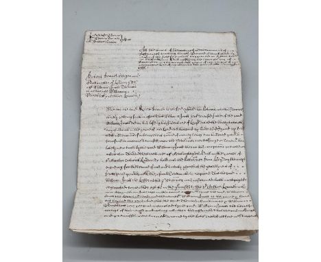 REBUILDING AFTER THE FIRE OF LONDON:&nbsp;manuscript indenture on paper dated 11 Nov(?) 1668, relating to property 'burned or