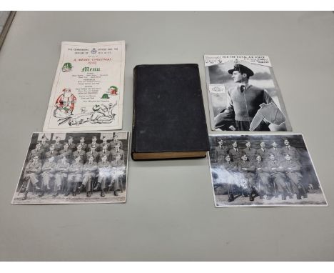 ROYAL AIRFORCE:&nbsp;two photographs showing RAF cadets at Cranwell in 1940, variously autographed on reverse: Christmas Day 