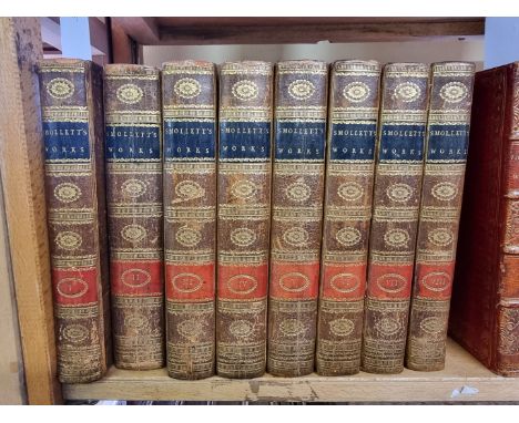 SMOLLETT (Tobias):&nbsp;'The Works of Tobias Smollett, MD', London, printed for B Law et al, 1797: 8 vols, contemporary speck