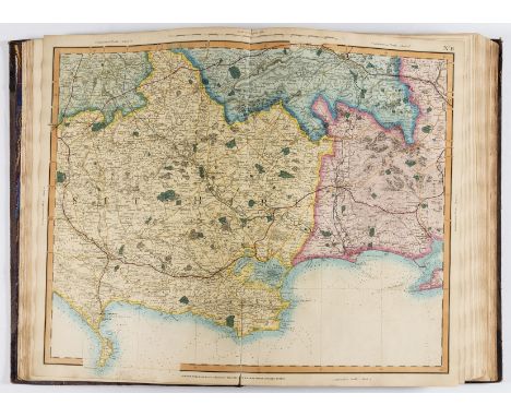 Atlases.- England and Wales.- Cruchley (George Frederick) Railway &amp; Station Map of England and Wales, engraved double-pag