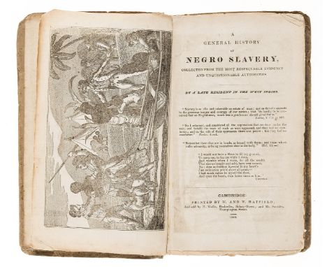 West Indies.- Slavery.- [Bays (Peter)] A General History of Negro Slavery, first edition, woodcut frontispiece, woodcut vigne