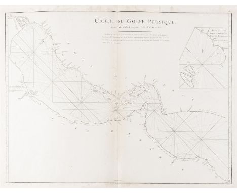 NO RESERVE Middle East.- d'Apres de Mannevillette (Jean Baptiste) Carte du Golfe Persique, chart of the Persian Gulf naming B