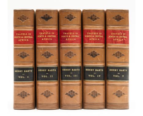 Africa.- Barth (Henry) Travels and Discoveries in North and Central Africa, 5 vol., vols 1-3 second editions, vols 4-5 first 