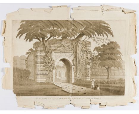 India.- Published in Calcutta.- Moffatt (James) Six views of India, including 'Gate of Sultan Shah Hussein's Tomb at Gour', a