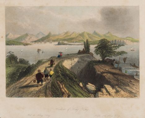 Hong Kong.- Allom (Thomas) Harbour of Hong Kong, 1843; Fort Victoria Kow Loom, 1843, hand-coloured steel engravings from Allo
