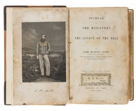 Africa.- Speke (John Hanning) Journal of the Discovery of the Source of the Nile, first edition, 2 engraved portraits, 2 maps