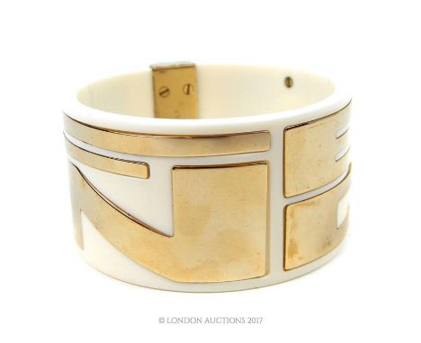 A vintage Fendi bangle, made in Italy, 4 x 7.5 x 7.5cm.
