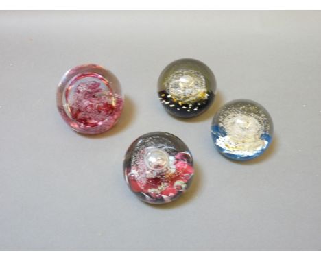 Four limited edition Selkirk paperweights, including Ellipse 2005, Goldmist 2000, Charisma 2002, and Ruby Wedding 2003, and n