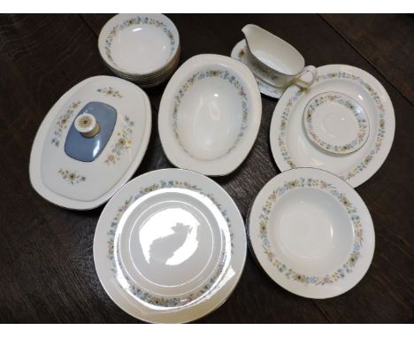 An eight place Royal Doulton 'Pastorale' pattern dinner service, and part tea and coffee wares