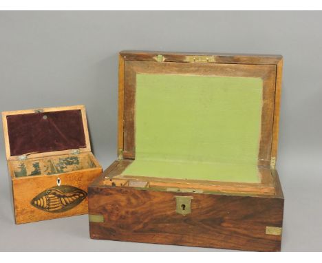A tea caddy, and a writing slope