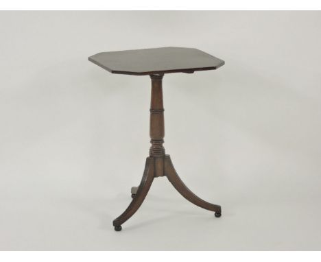 A 19th century mahogany snap top tripod table