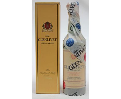 Glenlivet 12 years Scotch Whisky, 75 cl 40%, with box.