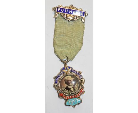 A hallmarked silver and enamel Masonic jewel.