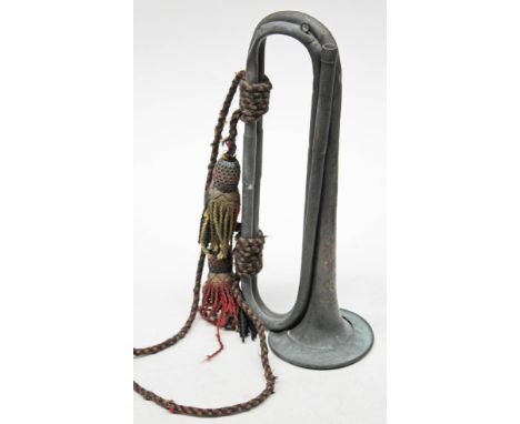 A Ward & Sons 37th Brigade R.A.T.A. bugle. CONDITION REPORT - various dings and rust.
