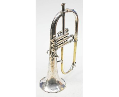 A Besson & Co Class A "Prototype" 50 Medals of Honour silver plated cornet, serial number 115452. CONDITION REPORT - various 